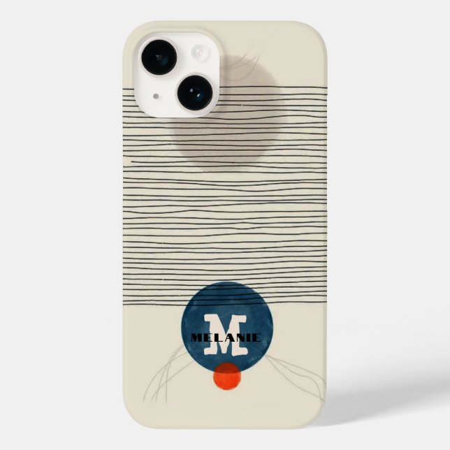 Funda De Case-Mate Para iPhone Grunge aestheticstripes minimal Monogram (Reverso )