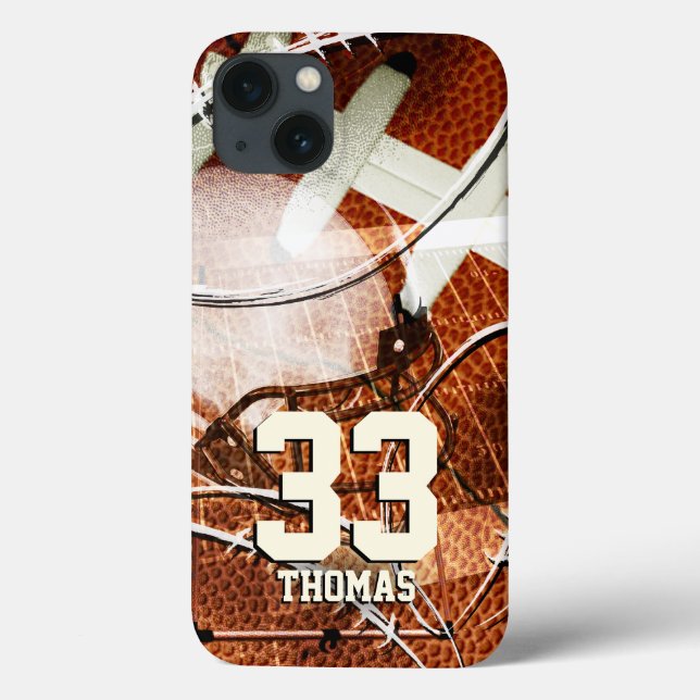 Funda De Case-Mate Para iPhone grunge de equipo deportivo masculino (Reverso)