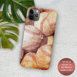 Funda Para iPhone 11 Pro Max Grunge Dirty Vintage Worldwide Baseball Sport Ball