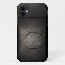Grunge Metalizado estuche para teléfono con monogr