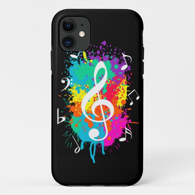 Funda De Case-Mate Para iPhone Grunge musical (Reverso)