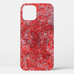Funda Para iPhone 12 Grunge rojo, abstracto, antiguo, arte, fondo,