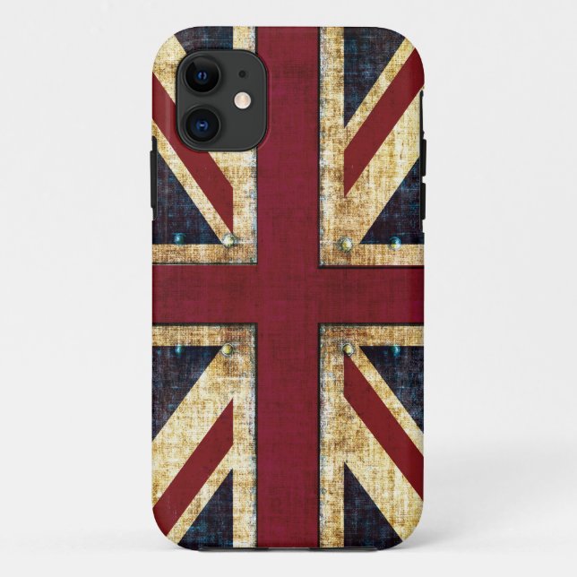 Funda De Case-Mate Para iPhone Grunge Union Jack (Reverso)