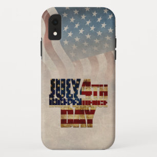 Funda Para iPhone XR Grunge USA 4 de julio Gráfico de la Independencia