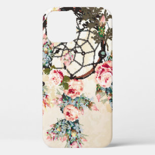 Funda Para iPhone 12 Grunge vintage bo-ho fondo con sueño indio-