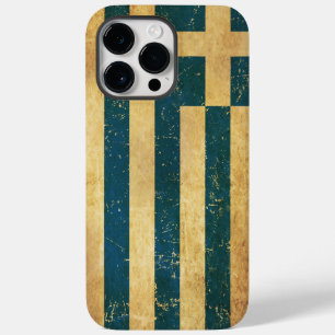 Funda Para iPhone 14 Pro Max De Case-Mate Grunge vintage de la bandera de Grecia