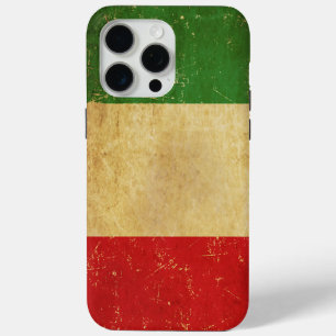 Funda Para iPhone 15 Pro Max Grunge vintage de la bandera italiana