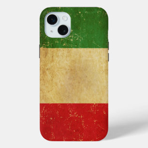 Funda Para iPhone 15 Mini Grunge vintage de la bandera italiana