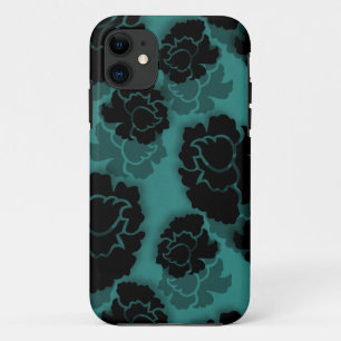 Funda Para iPhone 11 Grungy Floral Decadence BT iPhone 5 Funda, Verde a