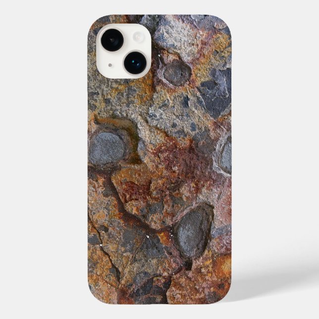 Funda De Case-Mate Para iPhone Grungy Geology Rusty Rock Structure (Reverso )