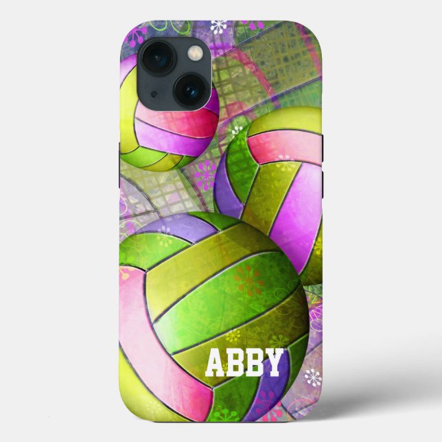 Funda De Case-Mate Para iPhone Grungy Girly Volleyball (Reverso )