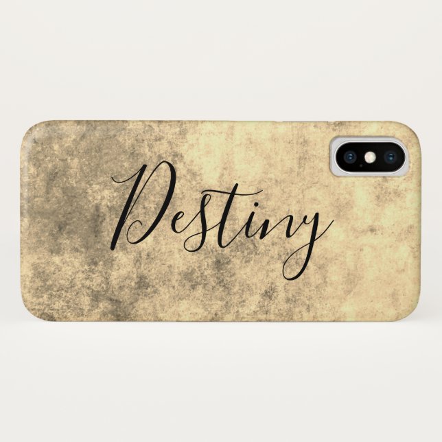 Funda De Case-Mate Para iPhone Grungy Gold Textura (Reverso (horizontal))