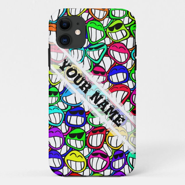 Funda De Case-Mate Para iPhone GRUPO Guay SMILING FACES + tu texto (Reverso)