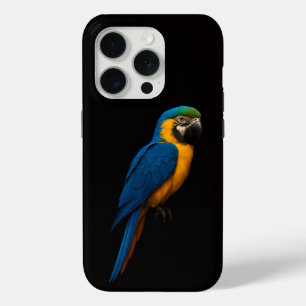 Funda Para iPhone 15 Pro Guacamayo azul y amarillo Black 4 Luxe iPhone 15 P