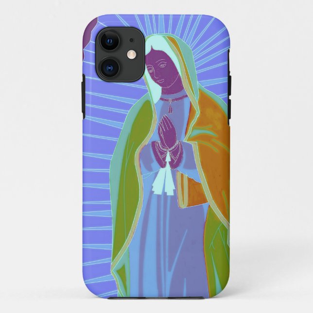 Funda De Case-Mate Para iPhone Guadalupe Ultraviolet (Reverso)
