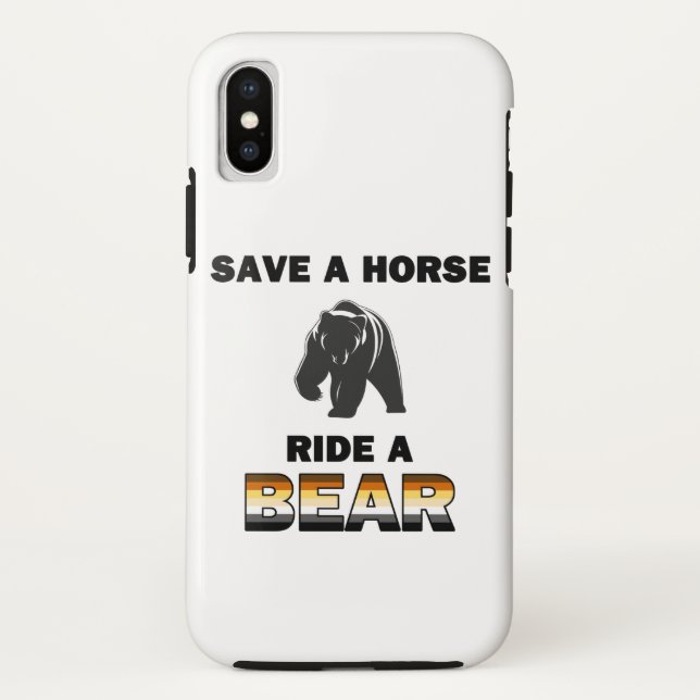 Funda De Case-Mate Para iPhone Guardar un caballo (Reverso)