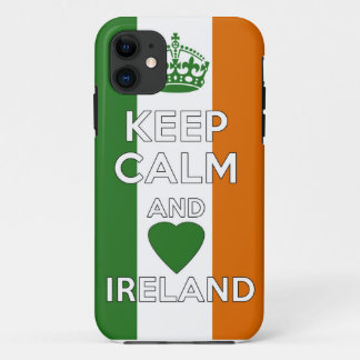 Funda Para iPhone 11 Guarde la calma y ame Irlanda