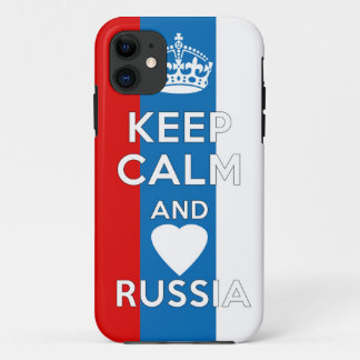 Funda Para iPhone 11 Guarde la calma y ame Rusia