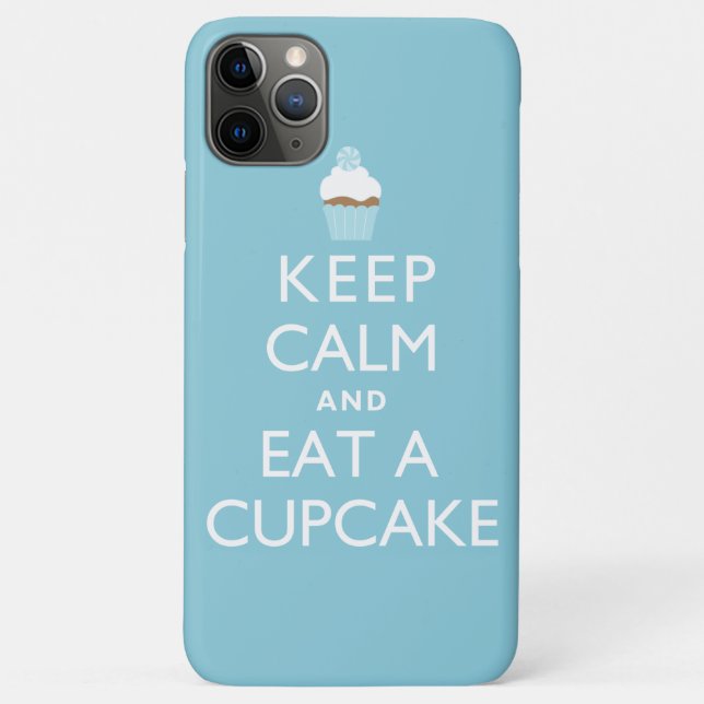 Funda De Case-Mate Para iPhone Guarde la calma y coma una magdalena {azul} (Reverso)