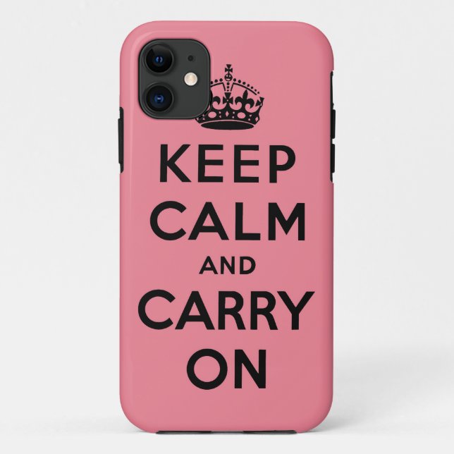 Funda De Case-Mate Para iPhone guarde la calma y continúe la original (Reverso)