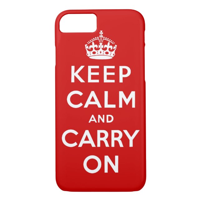 Funda De Case-Mate Para iPhone guarde la calma y continúe la original (Reverso)