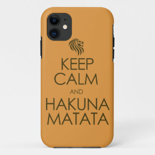 Funda Para iPhone 11 Guarde la calma y Hakuna Matata