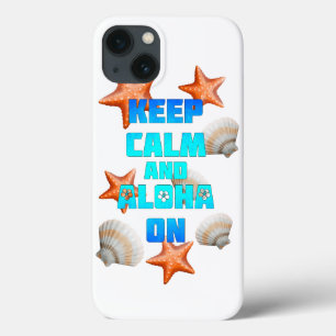 Funda Para iPhone 13 Guarde la calma y la hawaiana encendido
