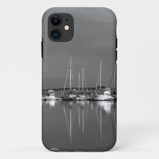 Funda Para iPhone 11 Guardia celular foto blanco y negro, barcos