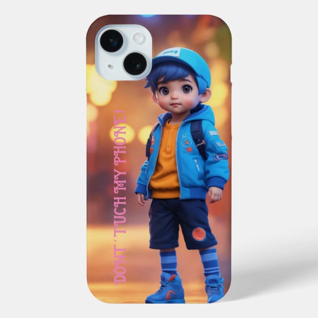 Funda De Case-Mate Para iPhone : "Guardian Chibi: 4D Animada Cute Boy Phone Cove (Reverso )