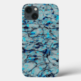 Funda Para iPhone 13 Guay, arte digital moderno de color azul