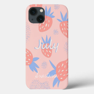 Funda Para iPhone 13 Guay, asombrosa fresa rosa en julio
