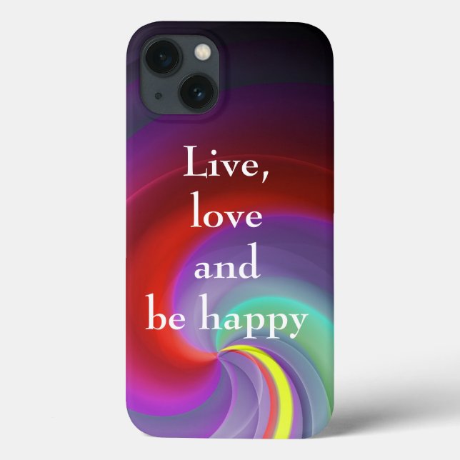 Funda De Case-Mate Para iPhone Guay, asombroso, arcoiris con una cita (Reverso)