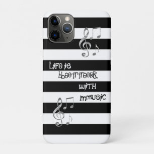 Funda Para iPhone 11 Pro Guay Beautiful Bleck-White Music