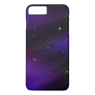 Funda Para iPhone 8 Plus/7 Plus Guay Black and Purple Spacescape Art