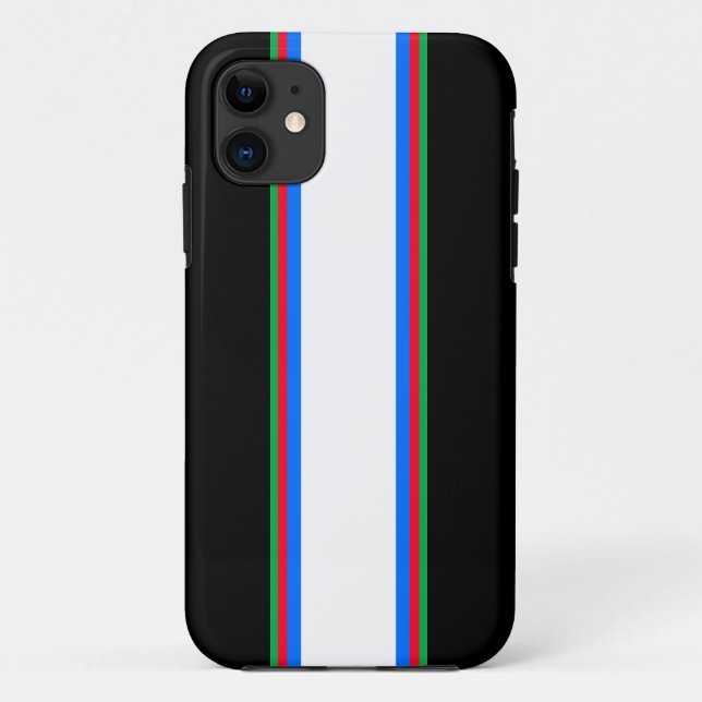 Funda De Case-Mate Para iPhone Guay Black White Red Green Blue Carreras (Reverso)