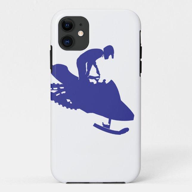 Funda De Case-Mate Para iPhone Guay Blue Snowmobiler (Reverso)