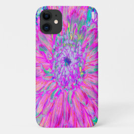 Funda Para iPhone 11 Guay Blue y Purple Artsy Dahlia Bloom