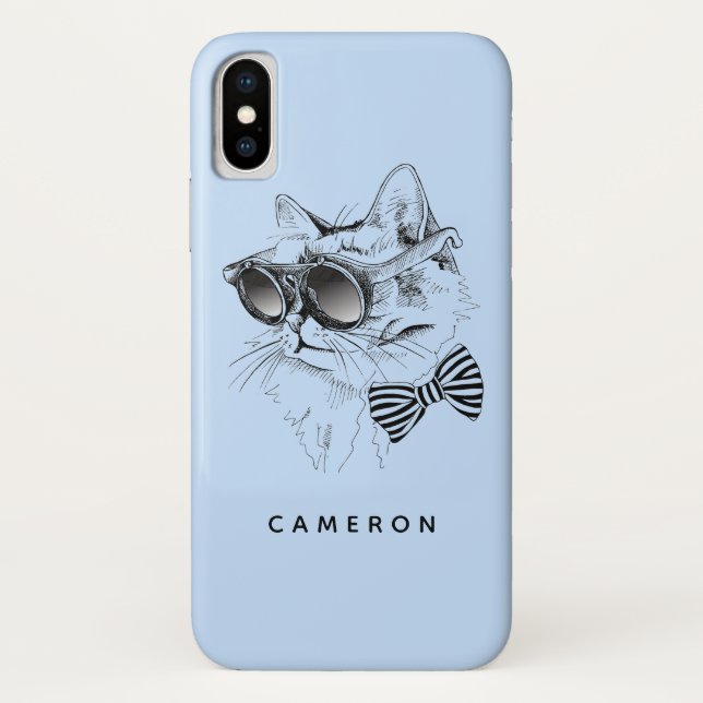 Funda De Case-Mate Para iPhone Guay Cat | Añadir su nombre (Reverso)