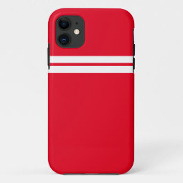Funda Para iPhone 11 Guay Colorful Beach Red Twin White Carreras Stripe