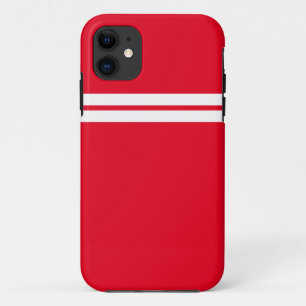 Funda Para iPhone 11 Guay Colorful Beach Red Twin White Carreras Stripe