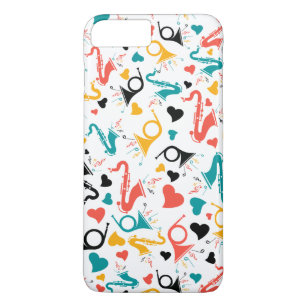 Funda Para iPhone 8 Plus/7 Plus Guay Colorful Music Notes & Instruments Pattern