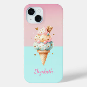 Funda Para iPhone 15 Guay Colorous Ice Cream Cones Love