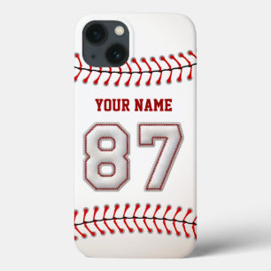 Funda Para iPhone 13 Guay cosió el béisbol número 87