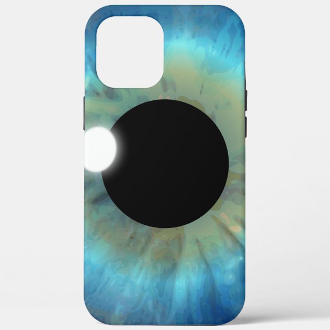Funda De Case-Mate Para iPhone Guay Creepy Weird eyePhone Blue Eyeball (Reverso )