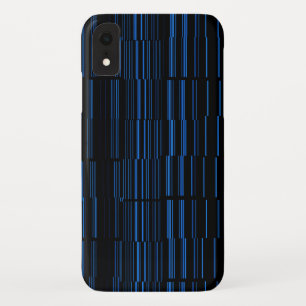 Funda Para iPhone XR Guay de patrón de rayas modernas único azul de med
