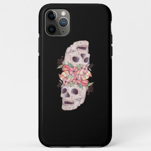 Funda Para iPhone 11 Pro Max Guay de pintura de cabeza floral de cráneo para mu
