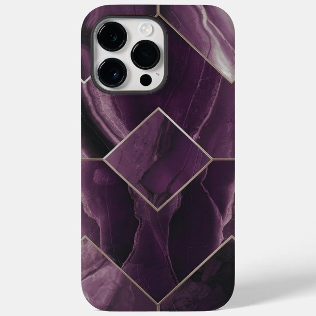 Funda De Case-Mate Para iPhone Guay Elegant Purple Marble (Reverso )