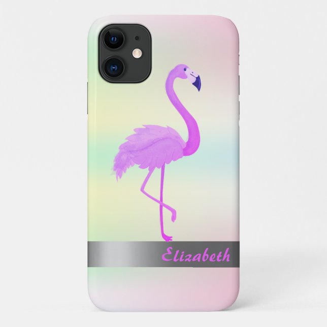 Funda De Case-Mate Para iPhone Guay Flamingo Holográfico Irlandés (Reverso)