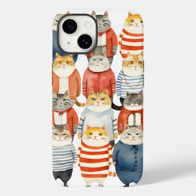 FUNDA DE Case-Mate PARA iPhone GUAY HIPSTER CATS (Reverso )