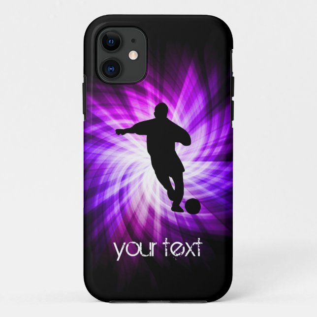 Funda De Case-Mate Para iPhone Guay Purple Soccer (Reverso)